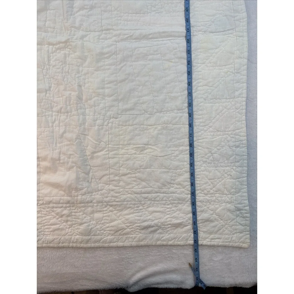 Vintage Baby Crib Quilt Appliqued A B‎ C Animals Machine Stitched 42